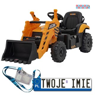 Koparka JCB z łyżką na akumulator - żółty, 2x35W, klakson, pilot [BDM0960C]