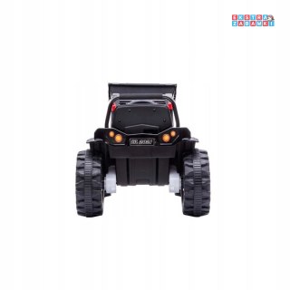 Koparka traktor na akumulator - żółty, 2x35W, Bluetooth, ekoskóra [HL389]