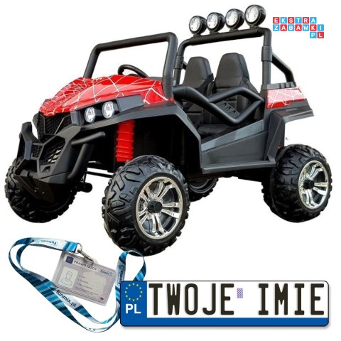 Lakierowany Pojazd 4x45W na Akumulator z Bluetooth Ekoskóra EVA LED