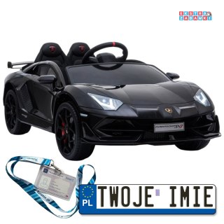 Czarne Lamborghini Aventador na akumulator - EVA, LED, z Pilotem