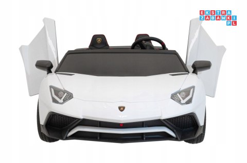 [A8803] Lamborghini Aventador SV na akumulator 2x200W 24V/10Ah Pilot EVA audio LED - biały