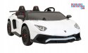[A8803] Lamborghini Aventador SV na akumulator 2x200W 24V/10Ah Pilot EVA audio LED - biały