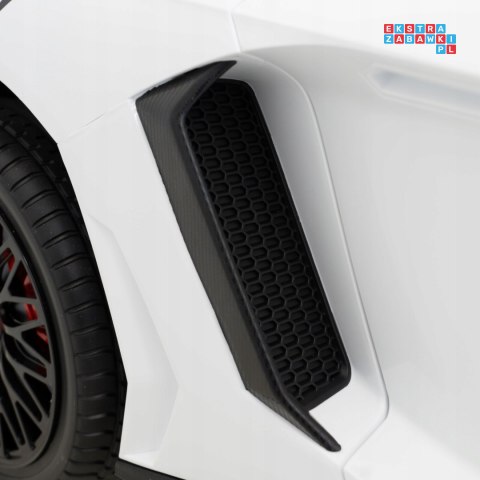 [A8803] Lamborghini Aventador SV na akumulator 2x200W 24V/10Ah Pilot EVA audio LED - biały