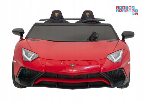 [A8803] Lamborghini Aventador SV na akumulator 2x200W 24V/10Ah Pilot EVA audio LED - czerwony