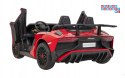 [A8803] Lamborghini Aventador SV na akumulator 2x200W 24V/10Ah Pilot EVA audio LED - czerwony