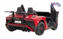 [A8803] Lamborghini Aventador SV na akumulator 2x200W 24V/10Ah Pilot EVA audio LED - czerwony