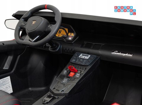 [A8803] Lamborghini Aventador SV na akumulator 2x200W 24V/10Ah Pilot EVA audio LED - czerwony