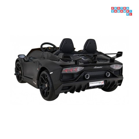[SX2028] Lamborghini SVJ DRIFT 24V/7Ah z funkcją drift LED, koła EVA, pilot - czarny