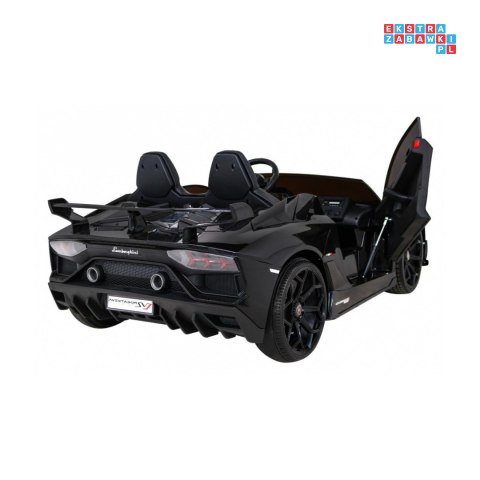 [SX2028] Lamborghini SVJ DRIFT 24V/7Ah z funkcją drift LED, koła EVA, pilot - czarny