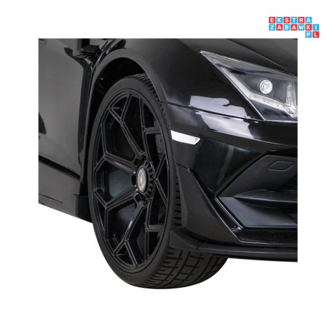 [SX2028] Lamborghini SVJ DRIFT 24V/7Ah z funkcją drift LED, koła EVA, pilot - czarny