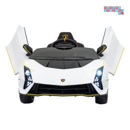 [S319] Lamborghini Invencible na akumulator 4x35W 12V/7Ah ekoskóra EVA USB MP3 Bluetooth - biały