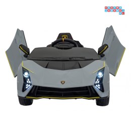 [S319] Lamborghini Invencible na akumulator 4x35W 12V/7Ah ekoskóra EVA USB MP3 Bluetooth - szary