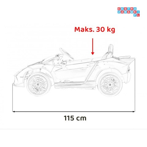 Lamborghini Invencible Pojazd Na Akumulator Ekoskóra Koła EVA Wejście USB MP3 Bluetooth