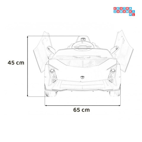 Lamborghini Invencible Pojazd Na Akumulator Ekoskóra Koła EVA Wejście USB MP3 Bluetooth