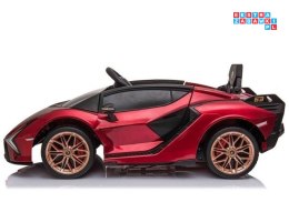 Lamborghini sian Lakierowane Auto na akumulator ekoskóra koła EVA wejście MP3 USB