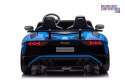 [13430] Lamborghini XXL A8803 na akumulator 200W 24V/14Ah ekoskóra koła pompowane MP3 - niebieski