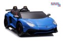 [13430] Lamborghini XXL A8803 na akumulator 200W 24V/14Ah ekoskóra koła pompowane MP3 - niebieski
