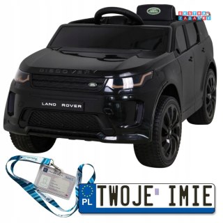 Czarny Land Rover Discovery Sport na akumulator - z Pilotem, Wolny Start, Funkcja Kołyski, MP3, LED