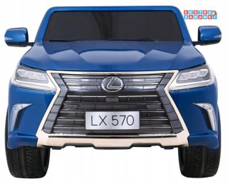 Niebieski Lexus LX570 na akumulator - 4x45W, 12V/14Ah, EVA, Radio, MP3, LED, pilot - [LX570.EXL]