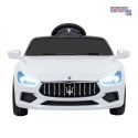 Maserati Ghibli 2x35W Auto na akumulator dla dzieci ekoskóra EVA LED