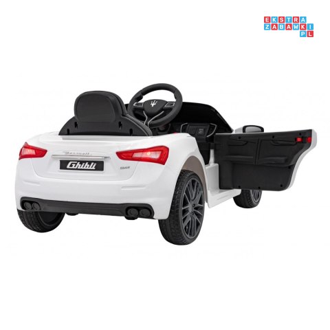 Maserati Ghibli 2x35W Auto na akumulator dla dzieci ekoskóra EVA LED