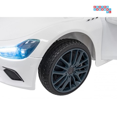 Maserati Ghibli 2x35W Auto na akumulator dla dzieci ekoskóra EVA LED
