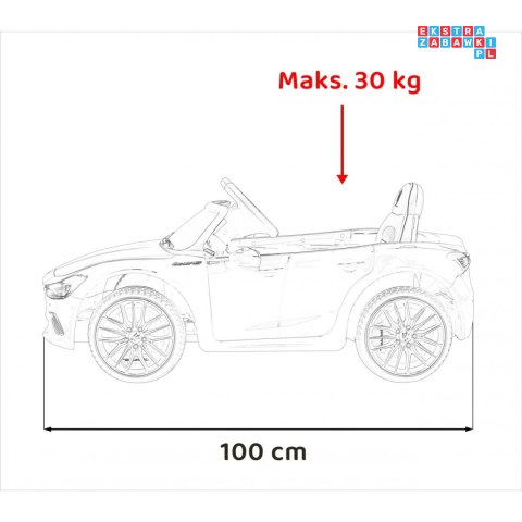 Maserati Ghibli 2x35W Auto na akumulator dla dzieci ekoskóra EVA LED