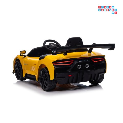 [QLS-8601] Maserati MC200 GT2 na akumulator 4x4 (20W i 35W) 12V/7Ah ekoskóra EVA bluetooth wolny start - żółty