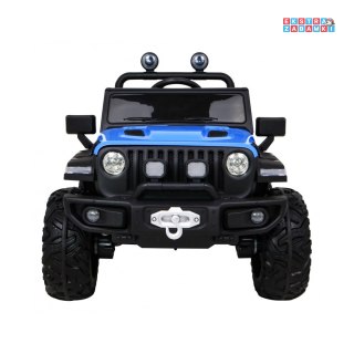 Niebieski Master Of Terrain na akumulator - 4x35W, 12V/10Ah, ekoskóra, EVA, MP3 - [HC-8988]