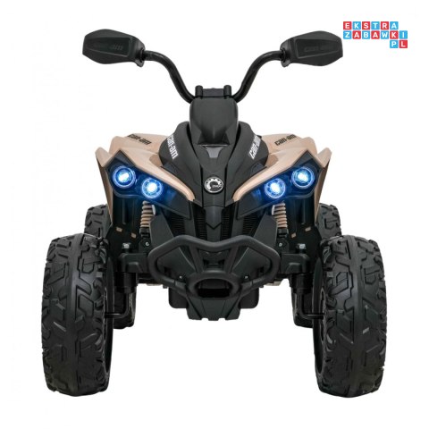 [CA002] Quad Maverick ATV na akumulator 4x45W 12V/10Ah pilot pokrowiec LED EVA - beżowy