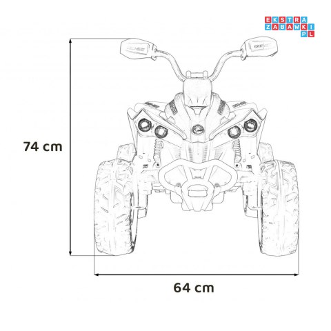 [CA002] Quad Maverick ATV na akumulator 4x45W 12V/10Ah pilot pokrowiec LED EVA - beżowy