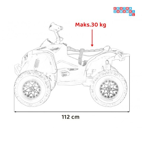 [CA002] Quad Maverick ATV na akumulator 4x45W 12V/10Ah pilot pokrowiec LED EVA - beżowy