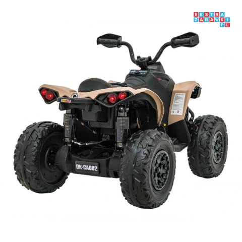 [CA002] Quad Maverick ATV na akumulator 4x45W 12V/10Ah pilot pokrowiec LED EVA - beżowy