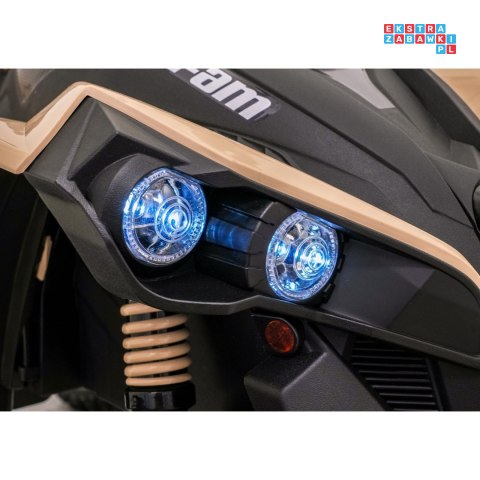[CA002] Quad Maverick ATV na akumulator 4x45W 12V/10Ah pilot pokrowiec LED EVA - beżowy