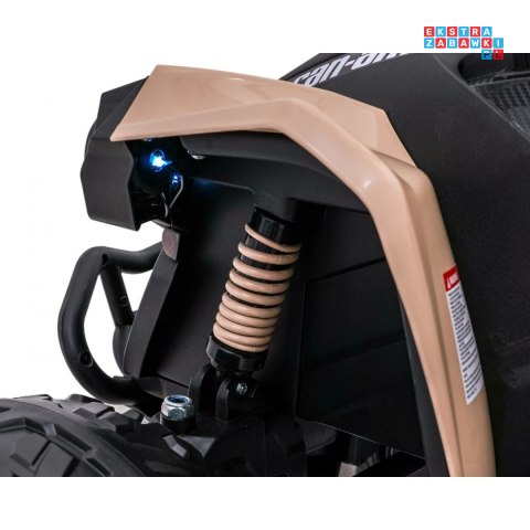 [CA002] Quad Maverick ATV na akumulator 4x45W 12V/10Ah pilot pokrowiec LED EVA - beżowy