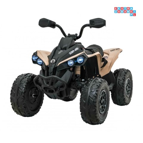 [CA002] Quad Maverick ATV na akumulator 4x45W 12V/10Ah pilot pokrowiec LED EVA - beżowy