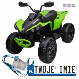 Maverick ATV buggy na akumulator 4x4 - zielony, 4x45W, 12V/10Ah, pilot, pokrowiec, LED, EVA [CA002]