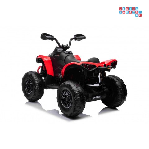 [DK-CA002] Quad Maverick ATV na akumulator 2x200W 24V/5Ah EVA ekoskóra LED pokrowiec - czerwony