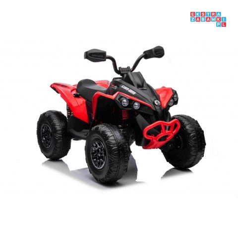 [DK-CA002] Quad Maverick ATV na akumulator 2x200W 24V/5Ah EVA ekoskóra LED pokrowiec - czerwony
