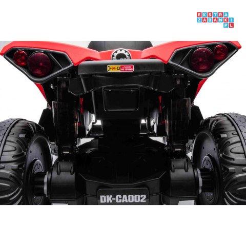 [DK-CA002] Quad Maverick ATV na akumulator 2x200W 24V/5Ah EVA ekoskóra LED pokrowiec - czerwony