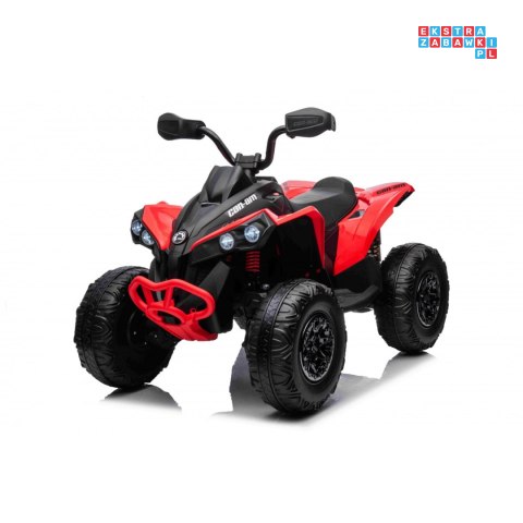 [DK-CA002] Quad Maverick ATV na akumulator 2x200W 24V/5Ah EVA ekoskóra LED pokrowiec - czerwony
