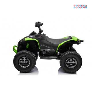 Zielony Quad Maverick ATV na akumulator - 2x200W, 24V/5Ah, EVA, ekoskóra, LED, pokrowiec [DK-CA002]