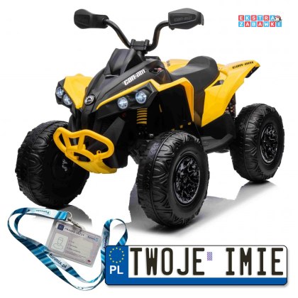 [DK-CA002] Quad Maverick ATV na akumulator 2x200W 24V/5Ah EVA ekoskóra LED pokrowiec - żółty