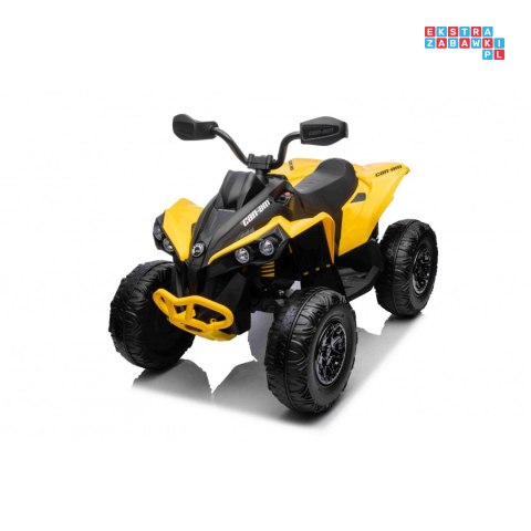[DK-CA002] Quad Maverick ATV na akumulator 2x200W 24V/5Ah EVA ekoskóra LED pokrowiec - żółty