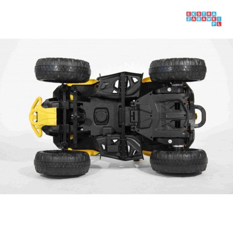 [DK-CA002] Quad Maverick ATV na akumulator 2x200W 24V/5Ah EVA ekoskóra LED pokrowiec - żółty