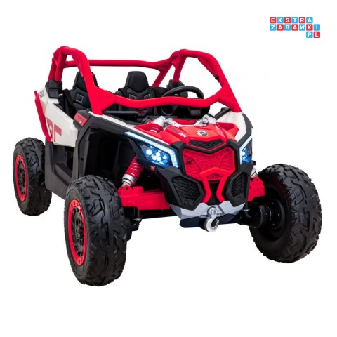 [DK-CA001] Buggy Maverick Turbo RR dwuosobowy 4x200W 24V/14Ah koła EVA, ekoskóra, LED - czerwony