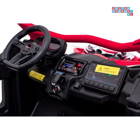 [DK-CA001] Buggy Maverick Turbo RR dwuosobowy 4x200W 24V/14Ah koła EVA, ekoskóra, LED - czerwony