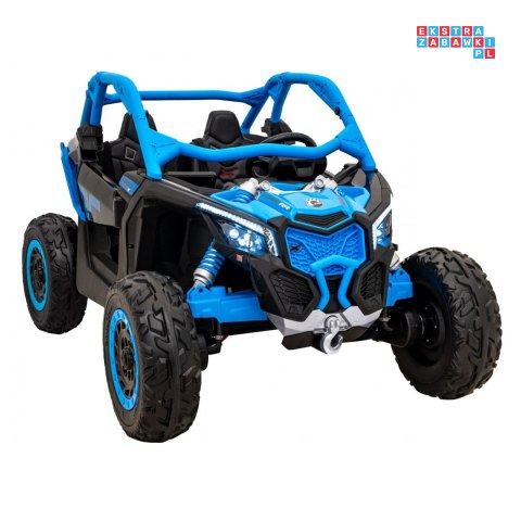 [DK-CA001] Buggy Maverick Turbo RR dwuosobowy 4x200W 24V/14Ah koła EVA, ekoskóra, LED - niebieski