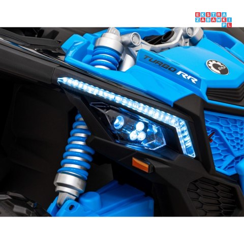 [DK-CA001] Buggy Maverick Turbo RR dwuosobowy 4x200W 24V/14Ah koła EVA, ekoskóra, LED - niebieski
