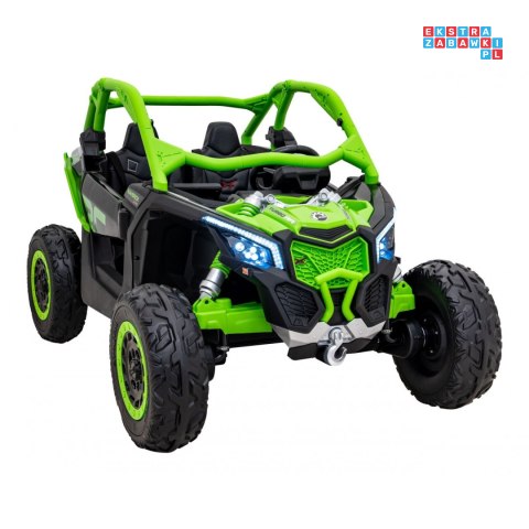[DK-CA001] Buggy Maverick Turbo RR dwuosobowy 4x200W 24V/14Ah koła EVA, ekoskóra, LED - zielony